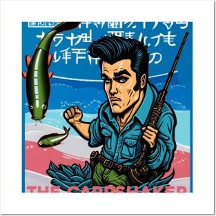 carpshaker fishing man Posters and Art